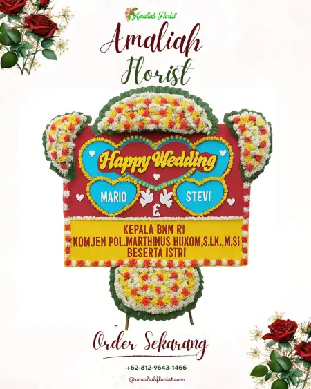 Papan Bunga Pernikahan Brobot